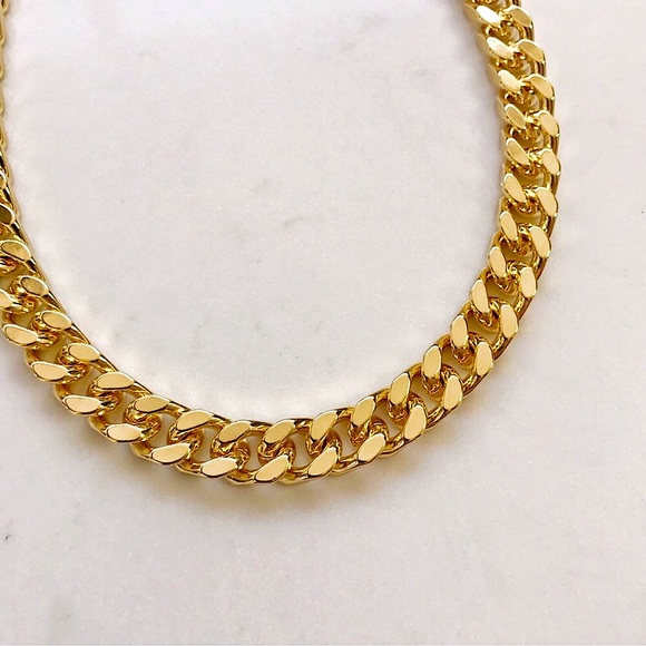 🔵𝟲𝟱%𝗢𝗙𝗙 𝗯𝘂𝗻𝗱𝗹𝗲𝘀 𝟯+🔵 NEW Gold Thick Curb Stainless Steel Necklace - Picture 4 of 16